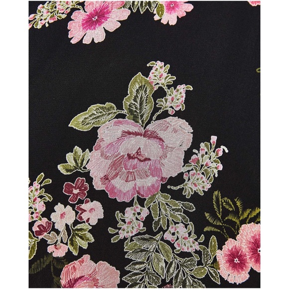 Nwot Zara Black Floral Printed Flowy Mini Dress - Picture 7 of 7